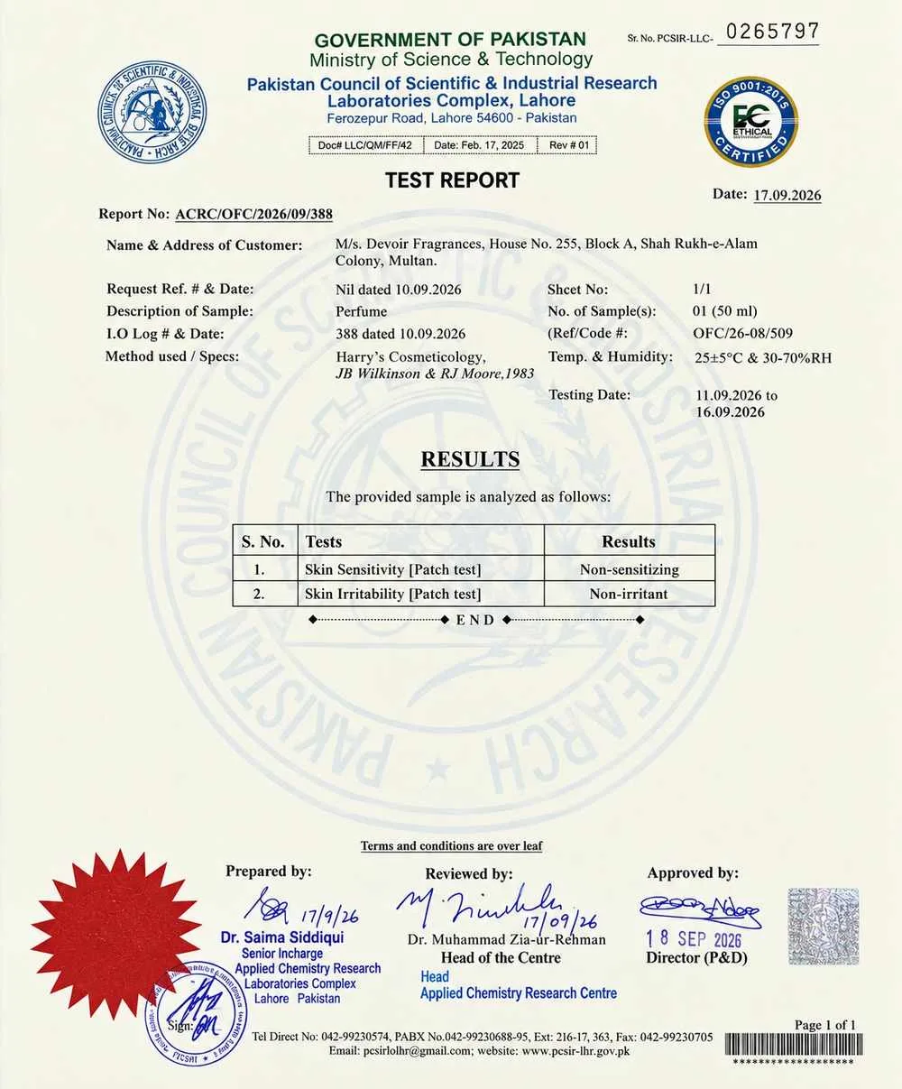 PCSIR Test Report